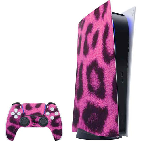 Pink Leopard Spots PlayStation PS5 Skins